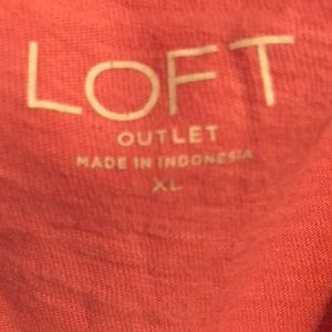 Loft 3/4 sleeve peachy orange t-shirt